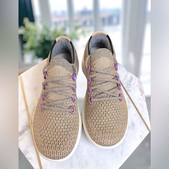 ALLBIRDS LIMITED EDITION Hazy Beige/Lux Purple (White Sole) Tree Dasher 2 Sz 9.5 - Picture 3 of 16